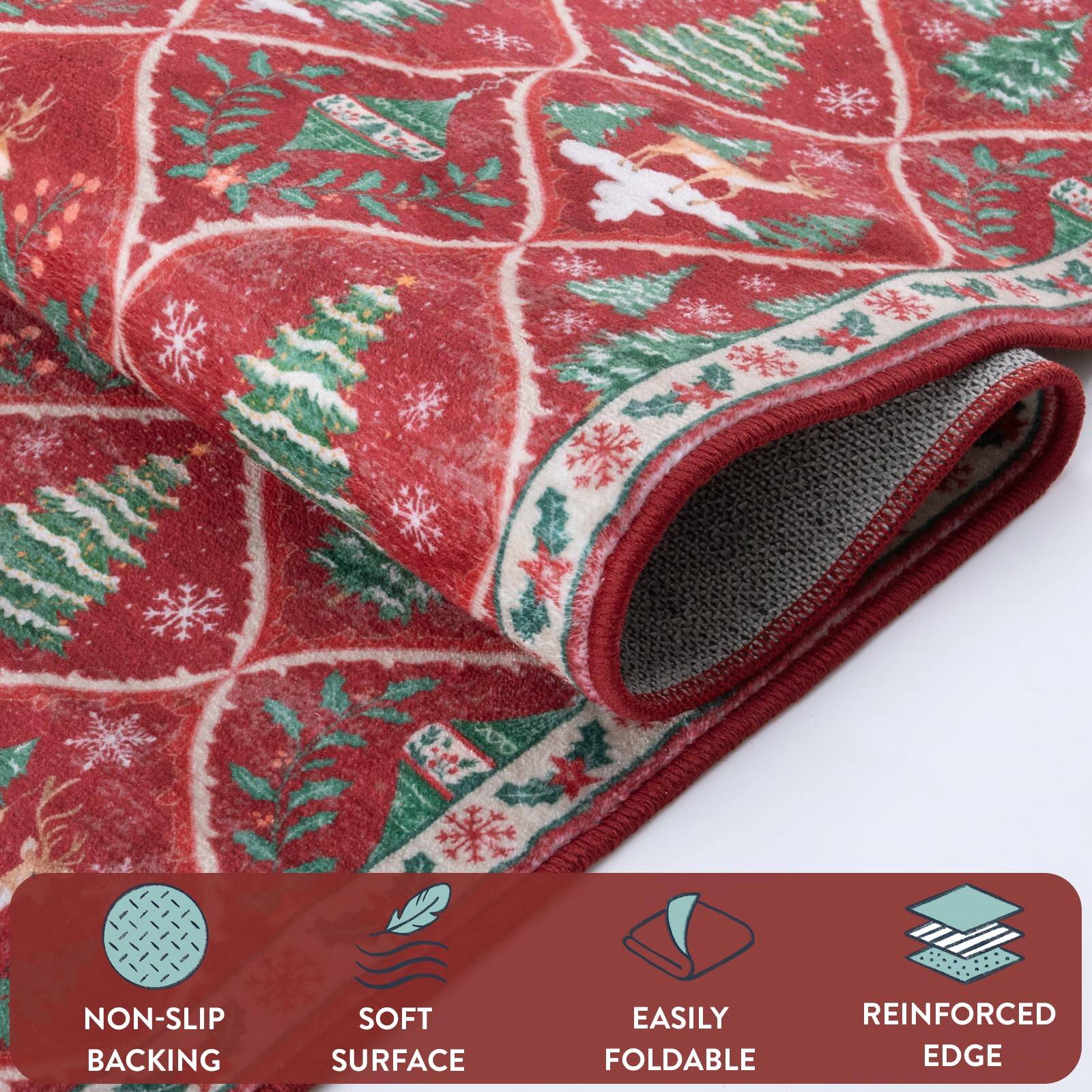 - Non-slip backing
- Soft surface
- Easily foldable
- Reinforced edge