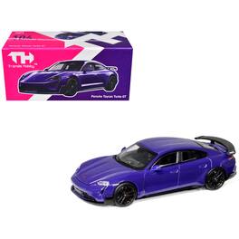 Porsche Taycan Turbo GT Purple 1/64 Diecast Model Car by Trends Hobby