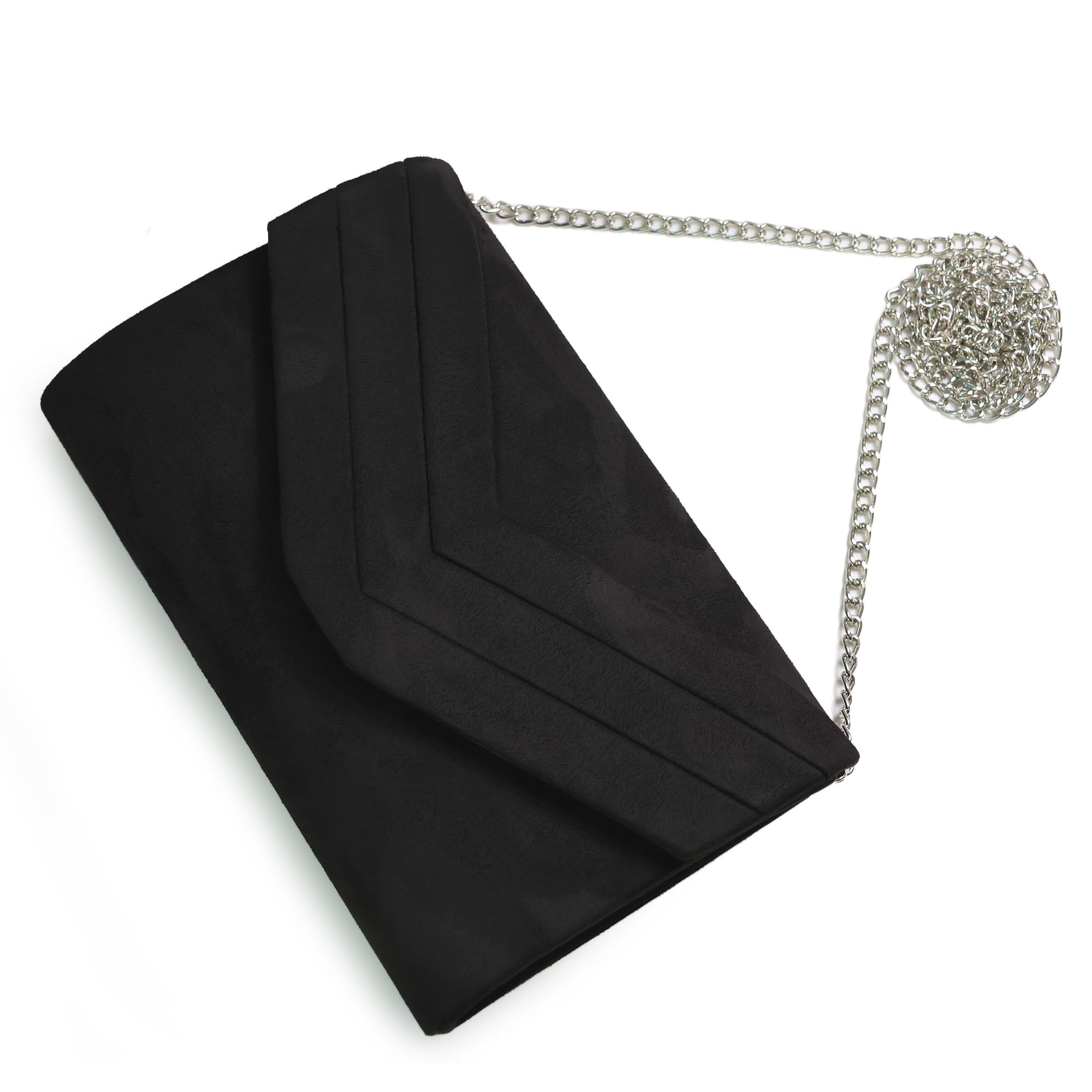 Alt View 5. Fabibe - Evening Bag For Women  Suede Envelope Purses Crossbody Shoulder Clutch. Material The clutch purse s surface is made of. - Green.