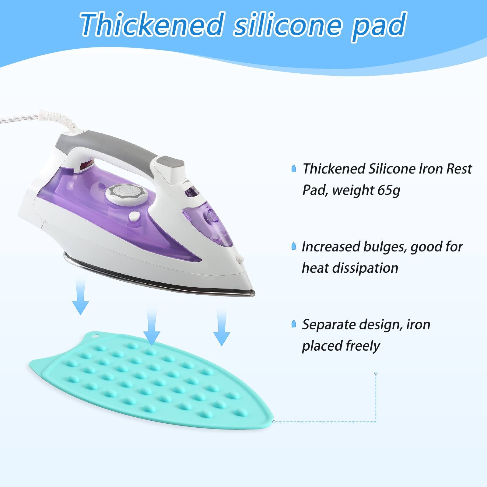 Thickened silicone pad

- Thickened Silicone Iron Rest Pad, weight 65g
- Increased bulges, good for heat dissipation
- Separate design, iron placed freely