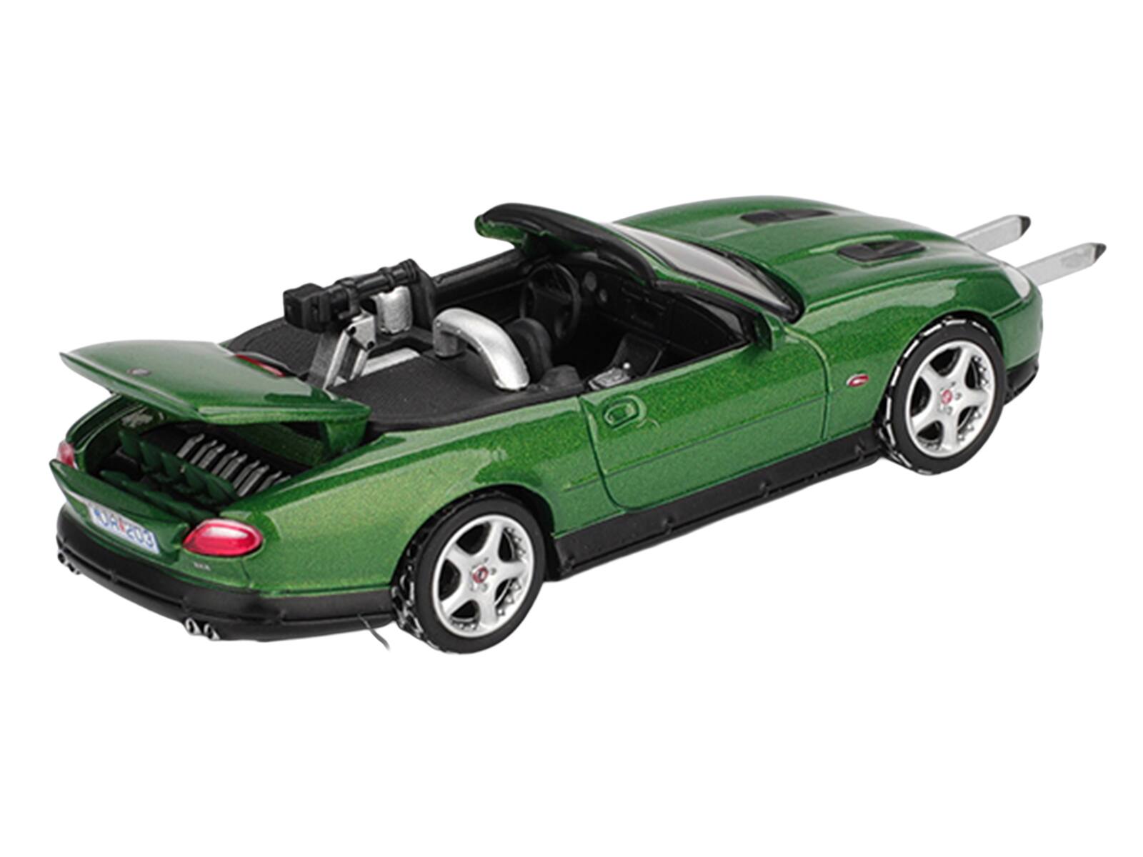 Alt View 3. True Scale Miniatures - Jaguar XKR Green Metallic 007 James Bond "Die Another Day" (2002) Movie Limited Edition 1/64 Model Car by Mini GT.