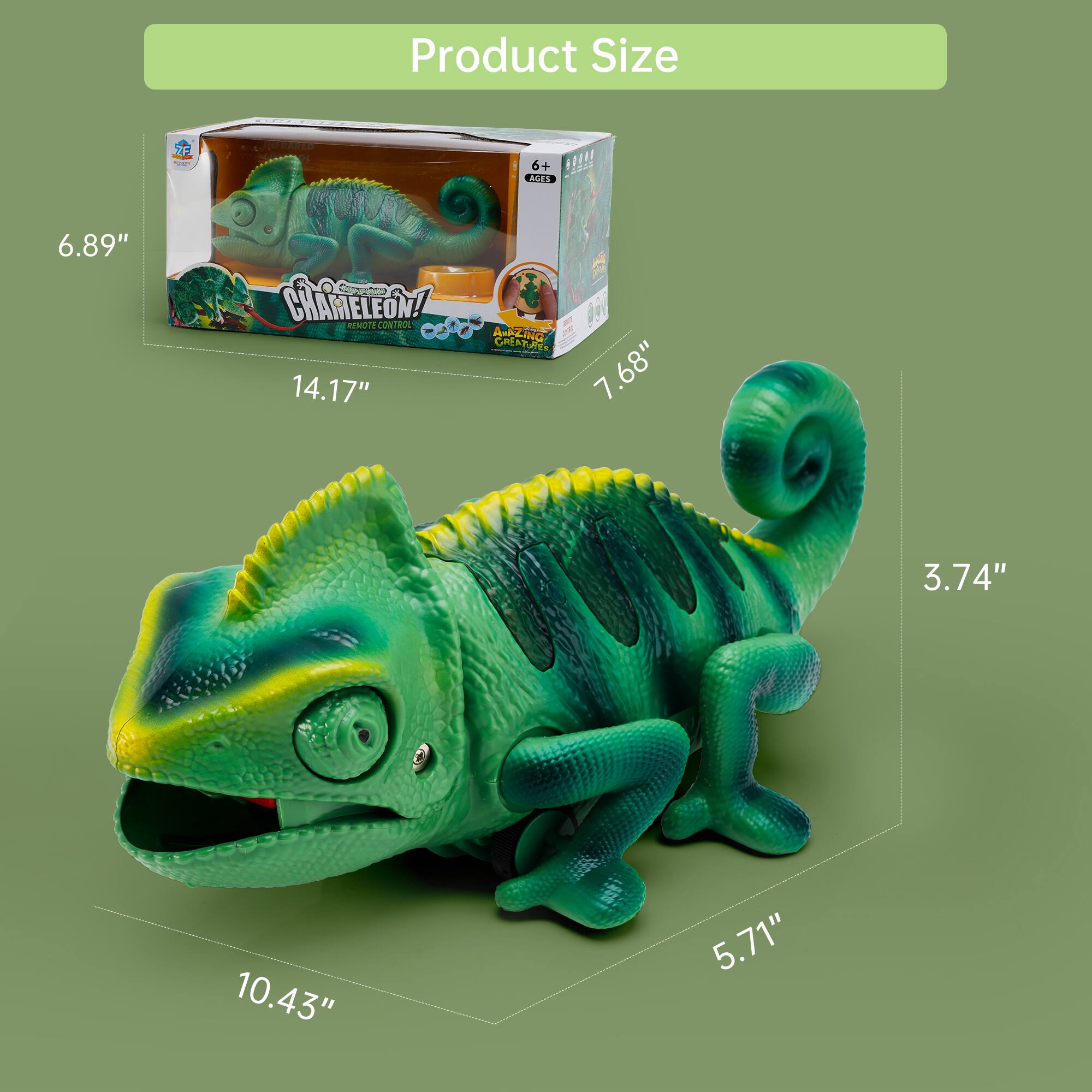 Product Size

- Box: 14.17" x 7.68" x 6.89"
- Toy: 10.43" x 5.71" x 3.74"