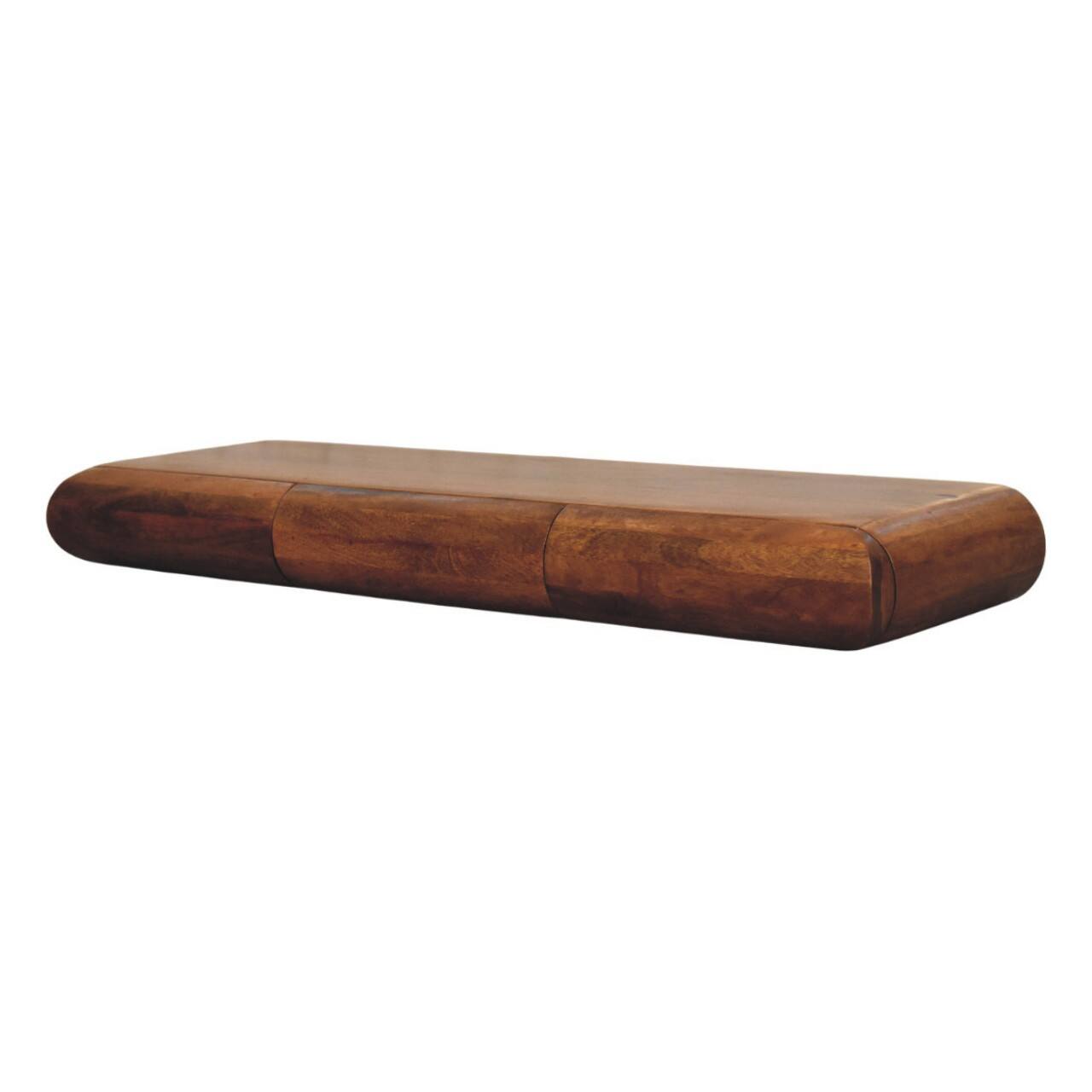 Left. Artisan Furniture - Artisan Furniture Solid Wood Solis Wall-Mounted Console - Brown.