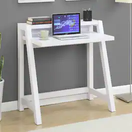 Hivvago - Modern Minimalist Compact Laptop Computer Desk - White