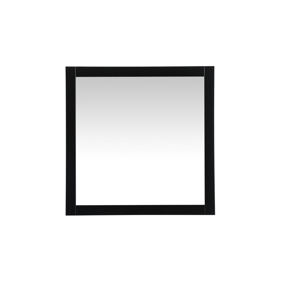 Alt View 3. Elegant Decor - Aqua vanity mirror 36x36 inch in black - Black.