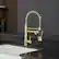 Alt View 3. Boyel Living - Contemporary Single Handle Gooseneck Pull Down Sprayer Kitchen Faucet Brushed Gold - Brushed Gold.