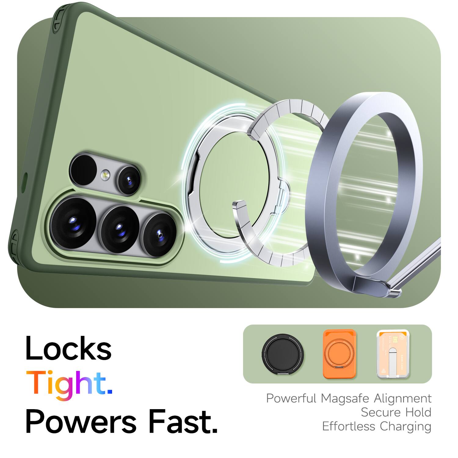 Locks Tight. Powers Fast.  
Powerful Magsafe Alignment  
Secure Hold  
Effortless Charging