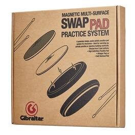 Gibraltar Hardware - Magnetic Multi-Surface Drum Practice Pad System, 3-in-1 Interchangeable Pads for Quiet Warmups, Strength Training