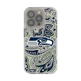 Keyscaper - NFL - Seattle Seahawks iPhone Clear Paisley Design Case - 16e - Multicolor
