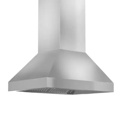 Front. ZLINE - 36 in. Island Mount Range Hood (597i-36) - Silver.