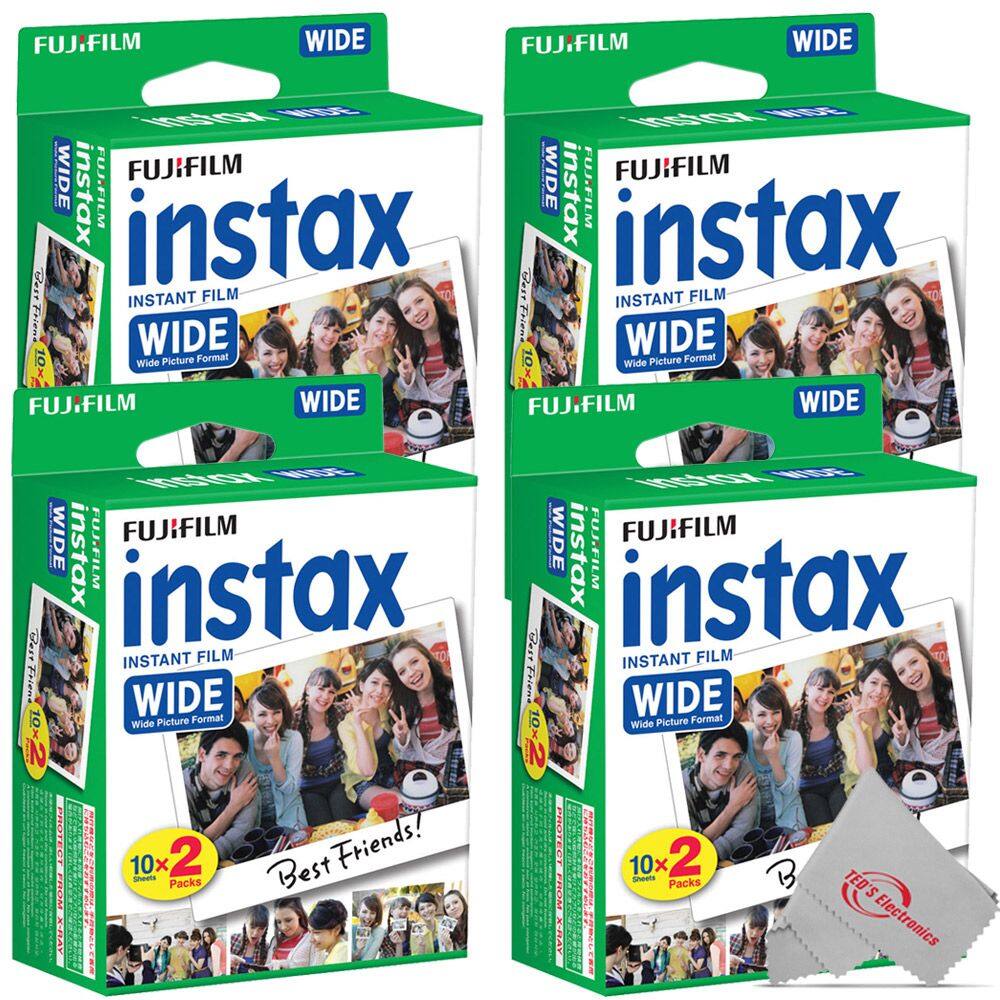 FUJIFILM instax  
INSTANT FILM  
WIDE  
Wide Picture Format  

10x2 Sheets Packs  

Best Friends!  

TED'S ELECTRONICS