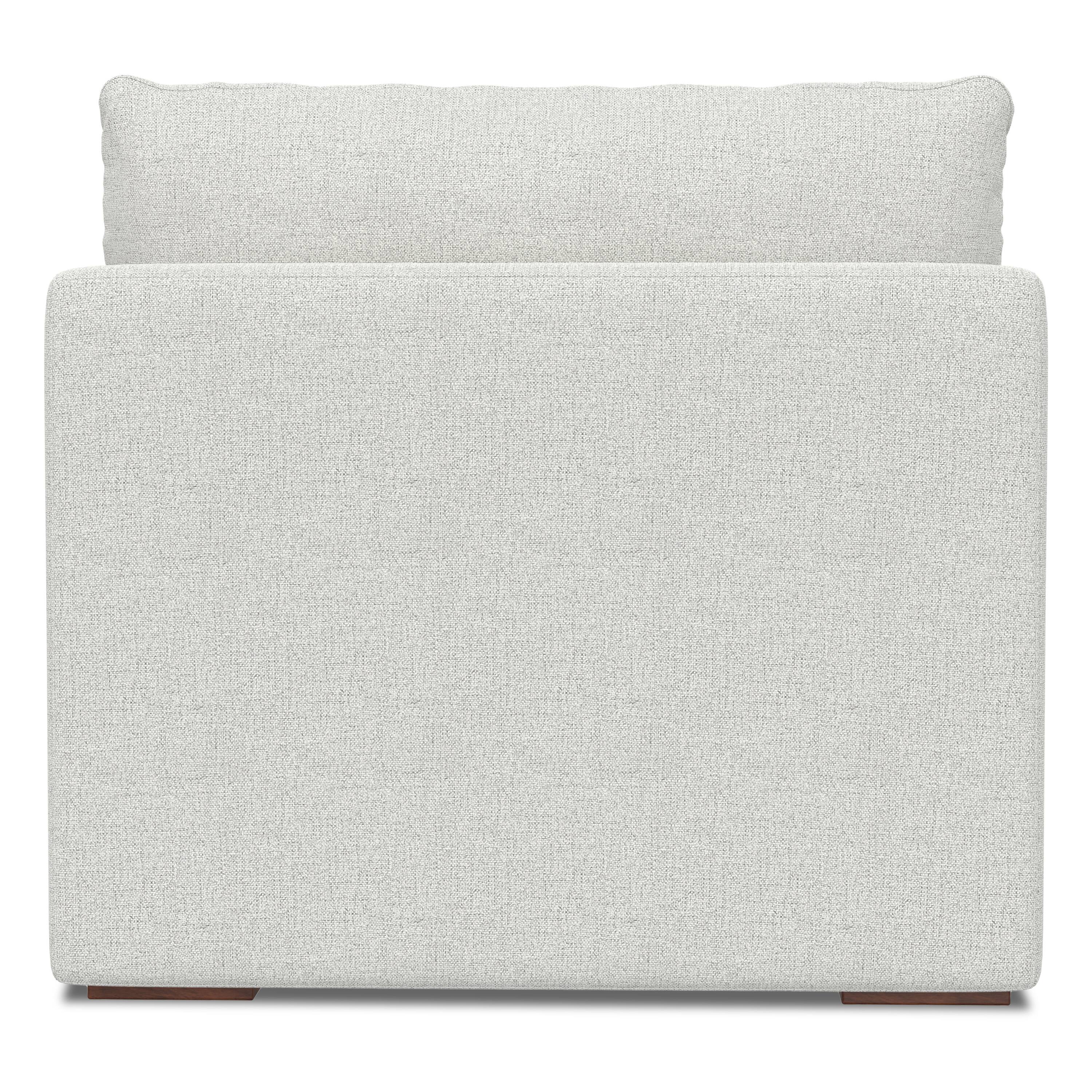 Back. Simpli Home - Jasmine Center Armless Sofa Module in Performance Fabric - Cloud Grey.