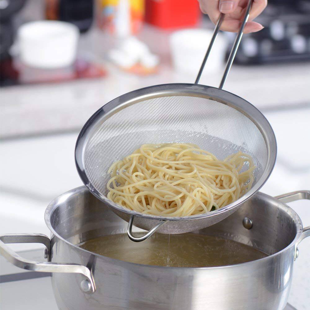 Back. Bene Casa - 7" Stainless Steel Strainer.