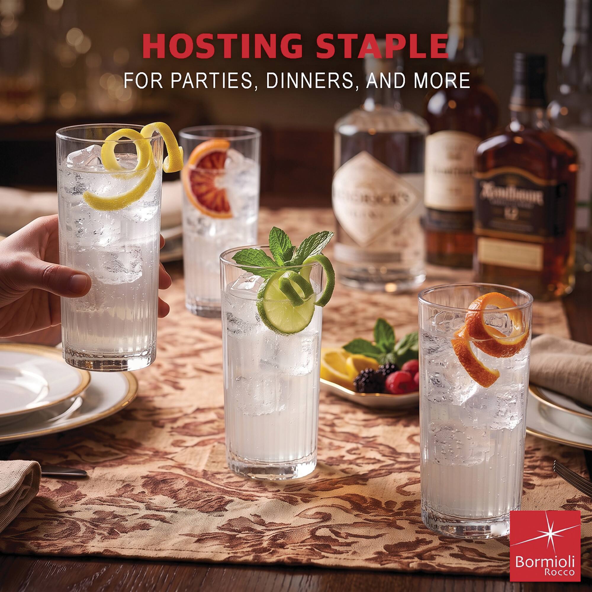 HOSTING STAPLE FOR PARTIES, DINNERS, AND MORE  
Bormioli Rocco