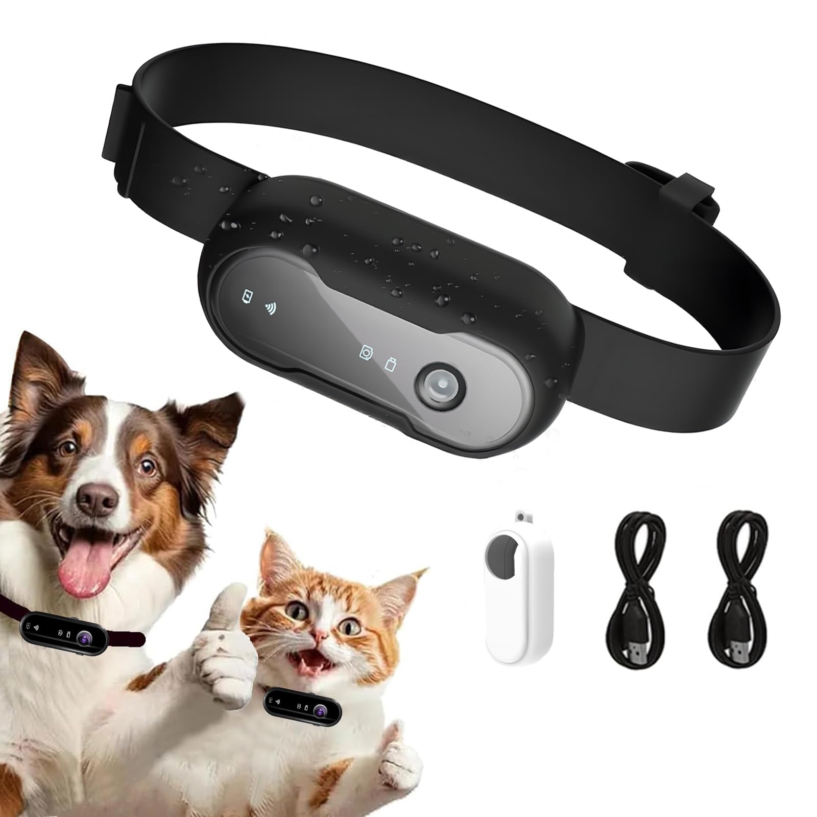 Front. Leash Valley - Hd 1080p Pet Camera Collar With Video Record Wireless Mini Sport Cam Built In Wifi Body Action Cameras For Supplies - Default.