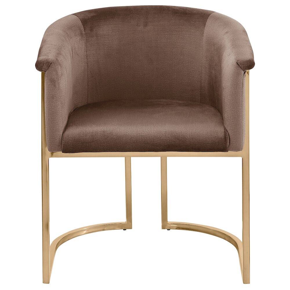 Alt View 2. Meridian Furniture - Tierra Brown Velvet Dining Chair - Brown.
