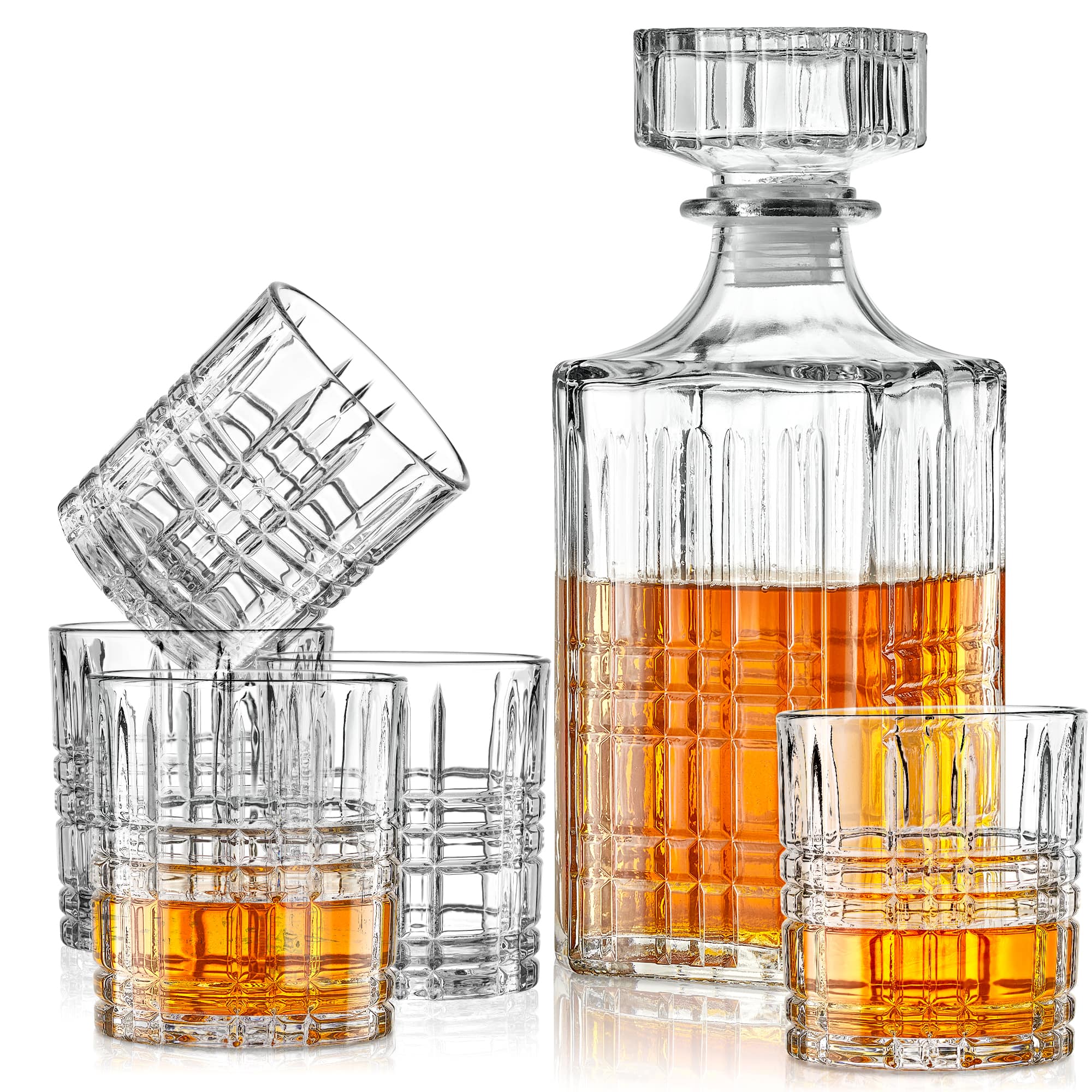 Jay Import - Lexington 7 Pieces Whiskey Set - Clear