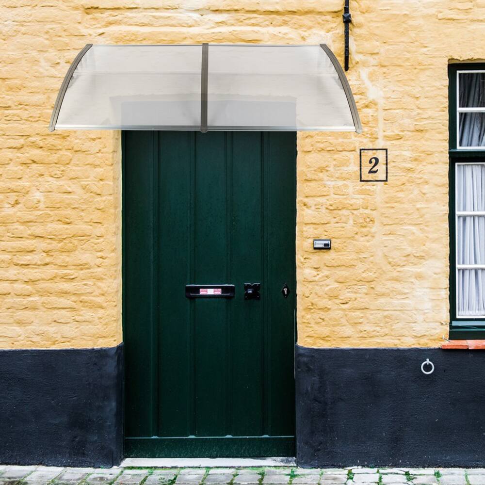 Alt View 2. Winado - 80x40"Window Awning Canopy, Polycarbonate Front Door Patio Cover for UV, Rain, Snow & Sunlight Protection.