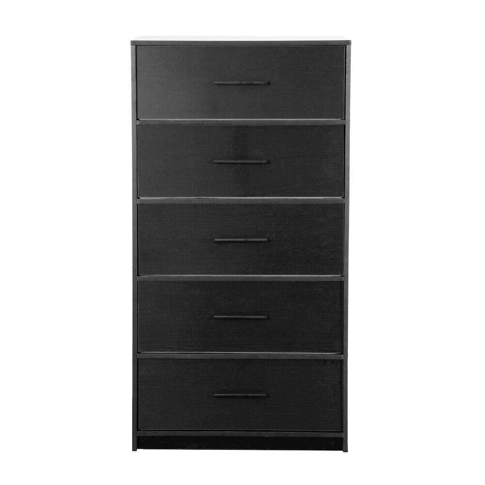 Alt View 1. Techni Home - 5-Drawer Dresser with Large Fabric Drawers, Black - Black.