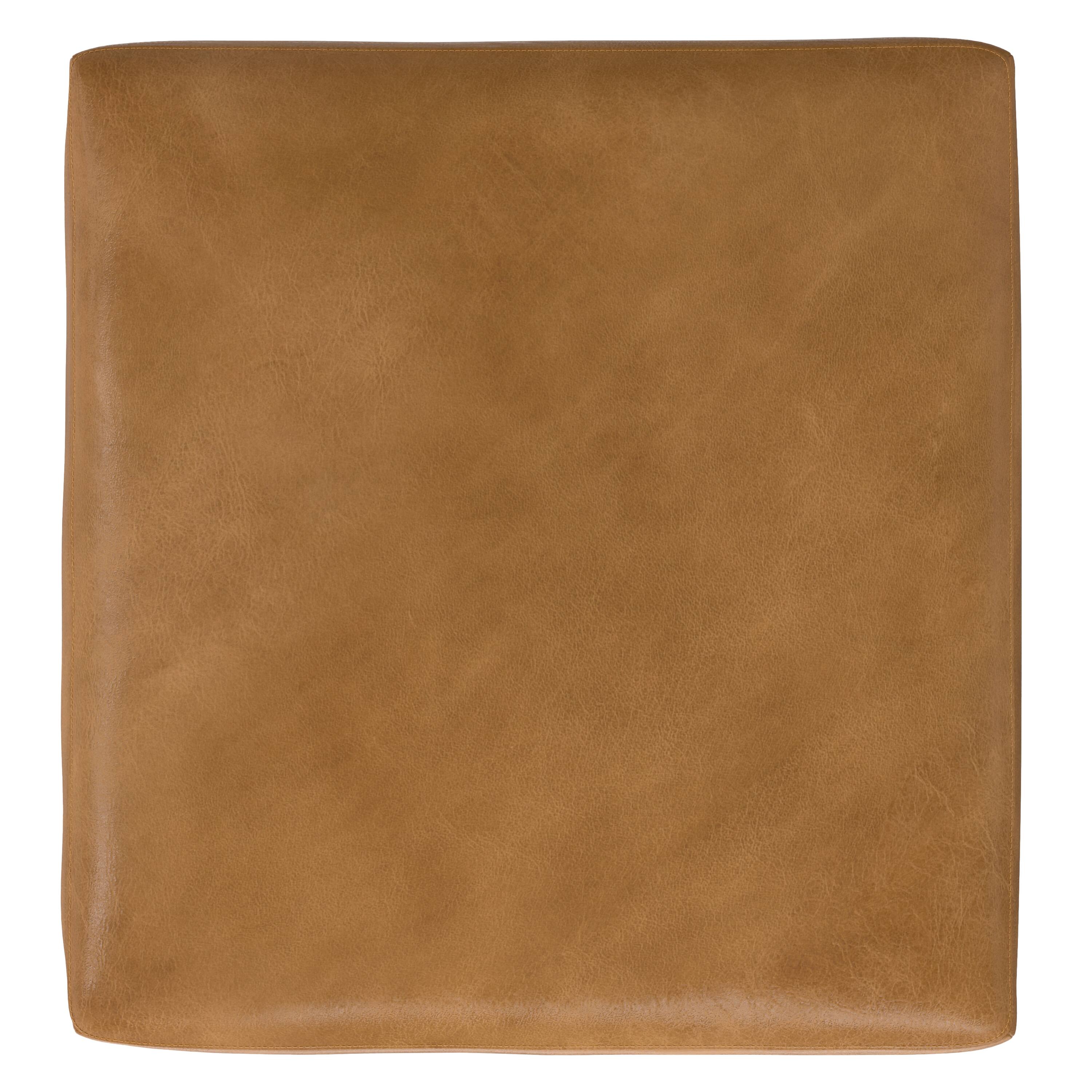 Back. Simpli Home - Rex Ottoman in Genuine Leather - Sienna.