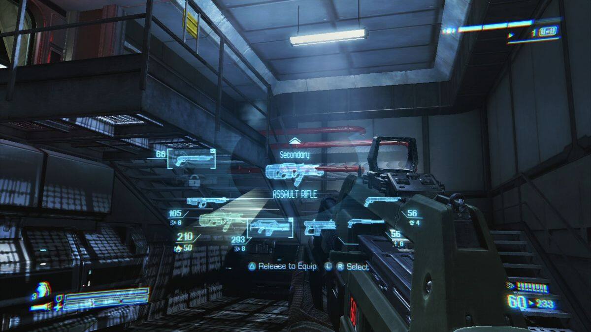 1 0EU 66 Secondary ASSAULT RIFLE 105 8 210 50 293 8 8 56 4 56 6 Release to Equip L R Select 60 233