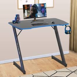 Stylel Star - Gaming Desk Computer Home Office Extra Large Modern Pc Carbon Fiber Table Gamer Workstation With Cup Holder Headphone