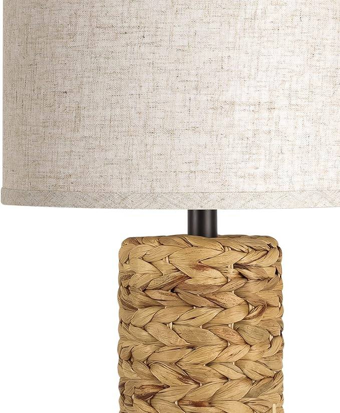 Back. Akoasm - Rustic Table Lamps Set of 2, 3-Color Temperature Dimmable Nightstand Lamps for Bedroom Living Room.