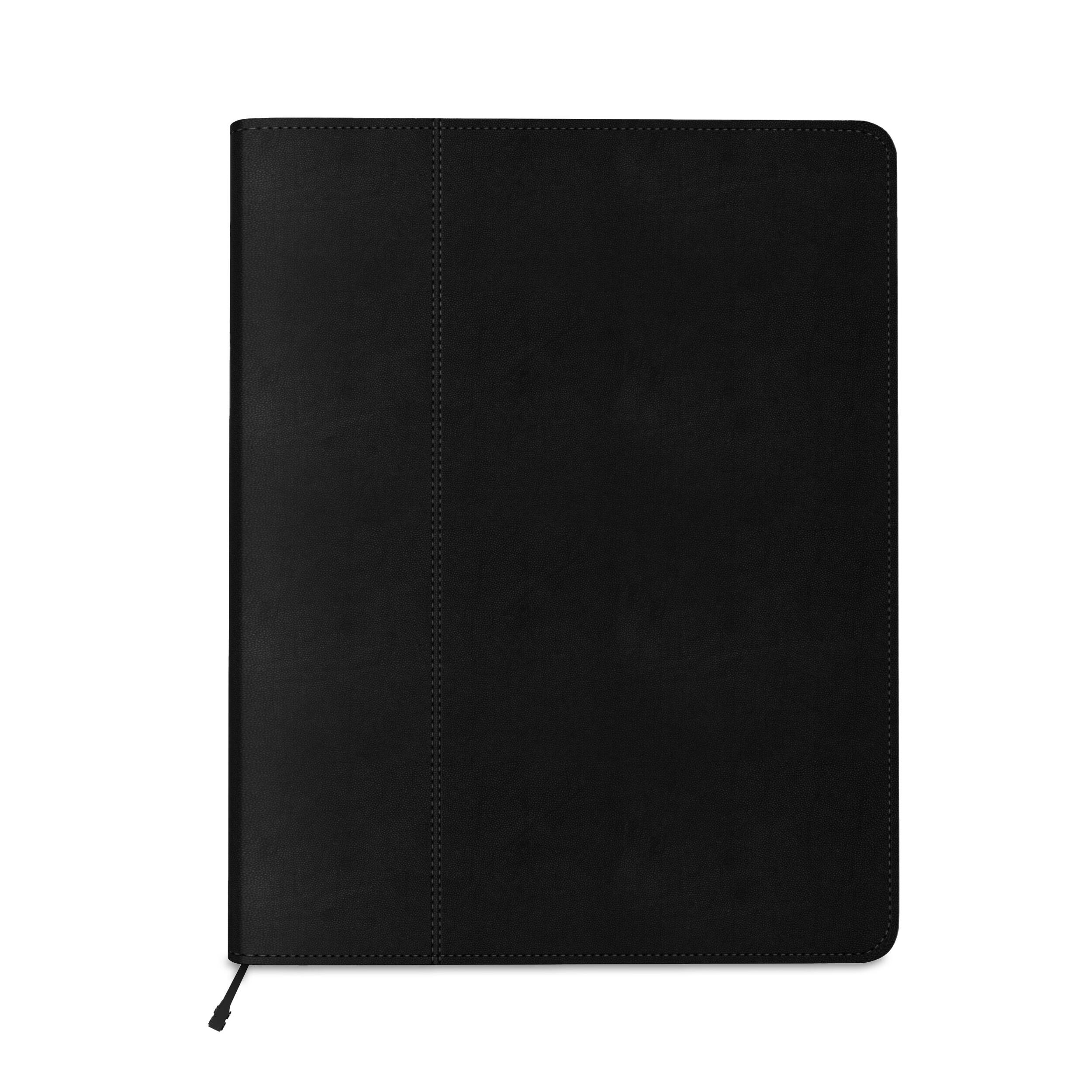Angle. KHOMO ACCESSORIES - Universal Padfolio Case – Tablet Organizer with Notepad Holder for iPad 10th/11th Gen, iPad Pro 11, iPad 7-10.9" - Black.