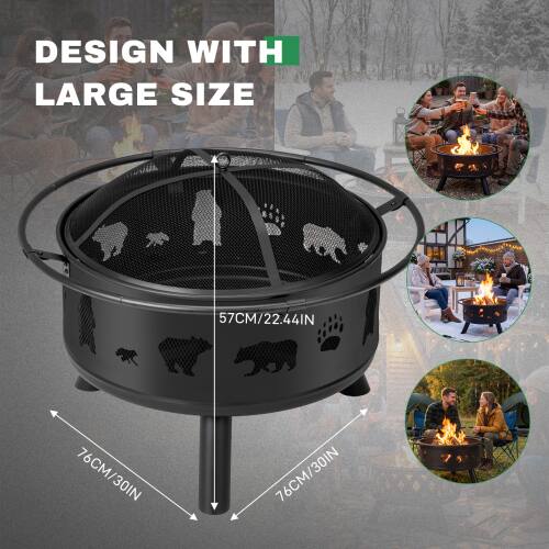 DESIGN WITH LARGE SIZE

57CM/22.44IN

76CM/30IN

76CM/30IN