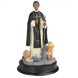 FC Design - 5"H Saint Martin de Porres Holy Figurine Statue Desk Tabletop Home Decor Gift - Multi-Color