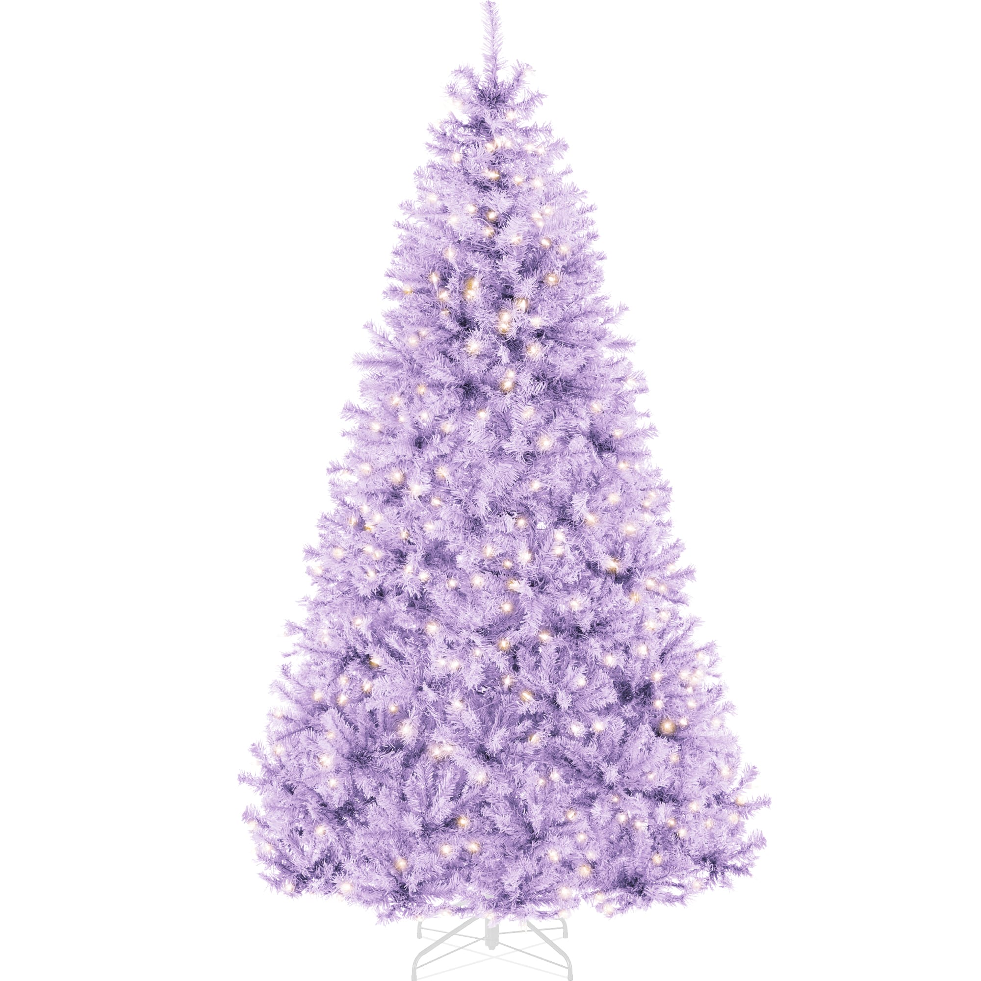 Front. Best Choice Products - Best Choice Products 6ft Pre-Lit Lavender Christmas Tree, Artificial Holiday Decoration w/ 250 Lights - Lavender.