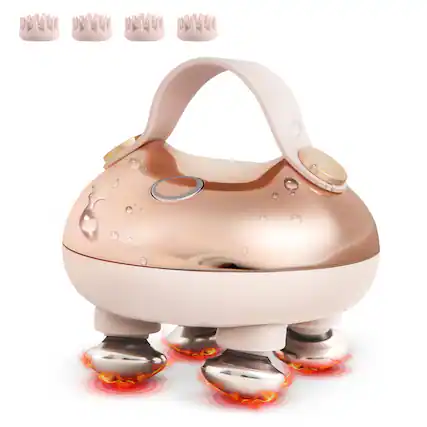 Front. Arboleaf - arboleaf Heated Scalp Massager, Cordless Kneading Head Massager, 4 Detachable Silicone Claws, Cat Brush - Pink.