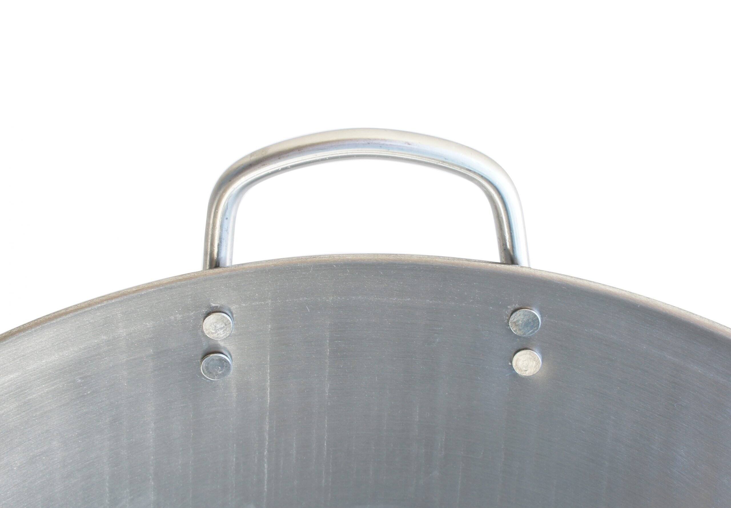 Alt View 1. SPT - 18″ Induction Ready Stainless Steel Wok - Stainless steel.