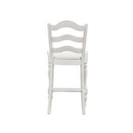 Liberty Furniture Industries - Magnolia Manor Ladder Back Counter Chair (RTA)-Set of 2 in Antique - White