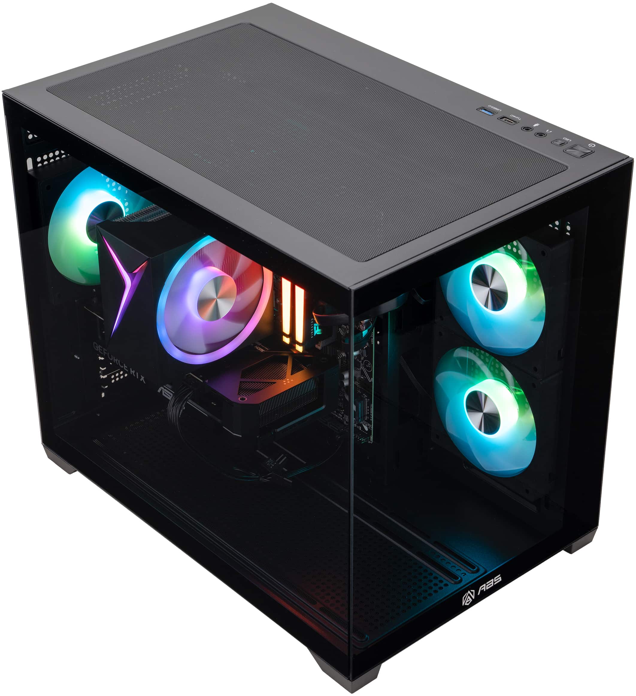 ADVANCED BATTLESTATIONS ABS Flux II Aqua Gaming PC Windows 11
