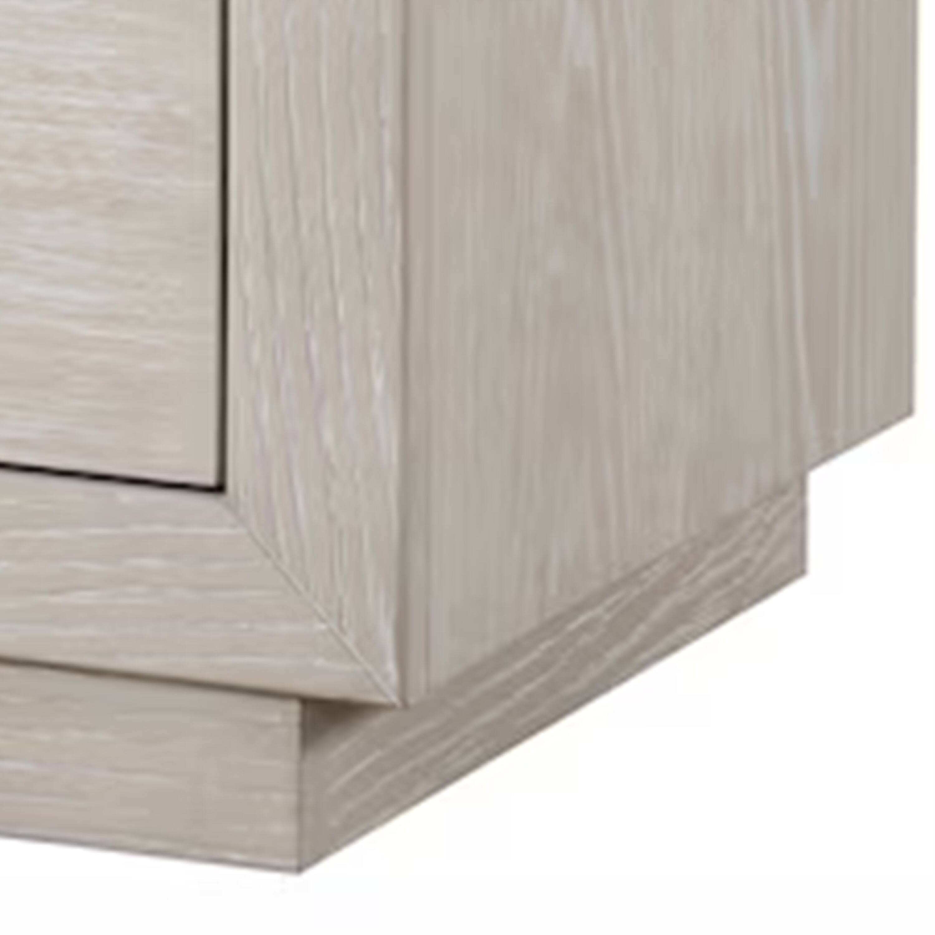 Alt View 3. Manhattan Lane - Kexa Nightstand, USB and LED, 2 Drawers Chrome Handles - Gray, Chrome.