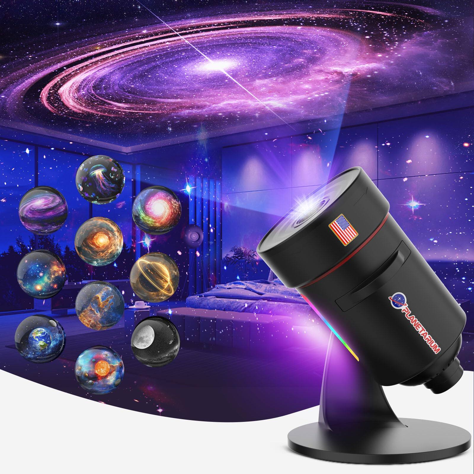 The Best Inks - [2025 8th Gen] Star Projector Galaxy For Bedroom Night Light With Timer Mood Lighting Solar System Realistic Space - Default