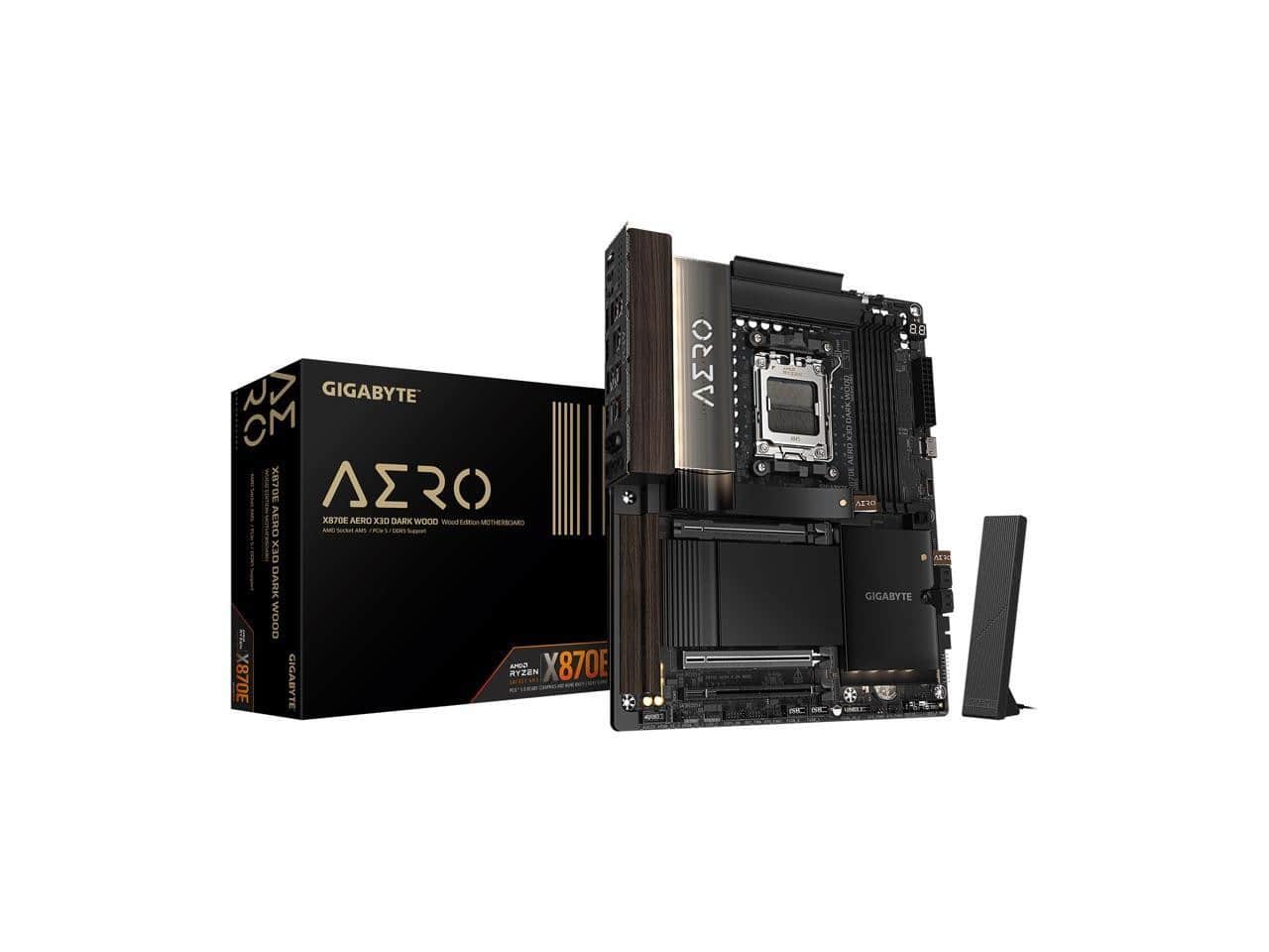 GIGABYTE X870E AERO X3D DARK WOOD Motherboard X870E AERO X DK WOOD