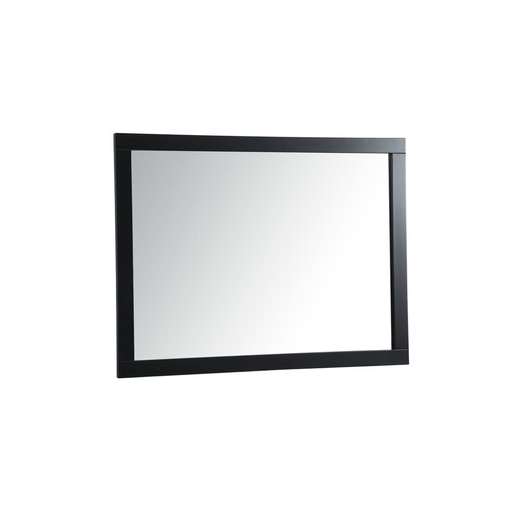 Alt View 1. Elegant Decor - Aqua vanity mirror 48x36 inch in black - Black.