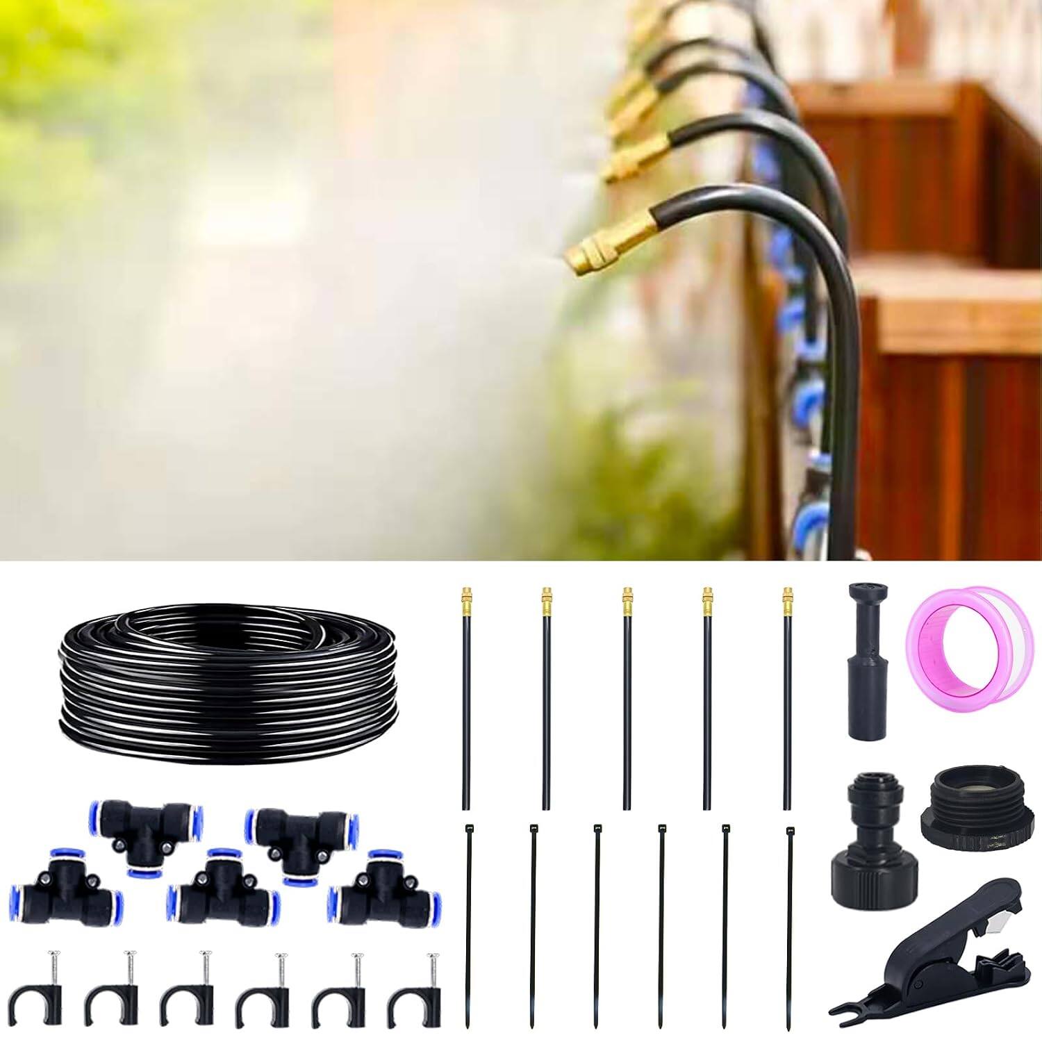 Front. Meraw - Meraw 360° Adjustable Drip Irrigation System with 5 Nozzles.