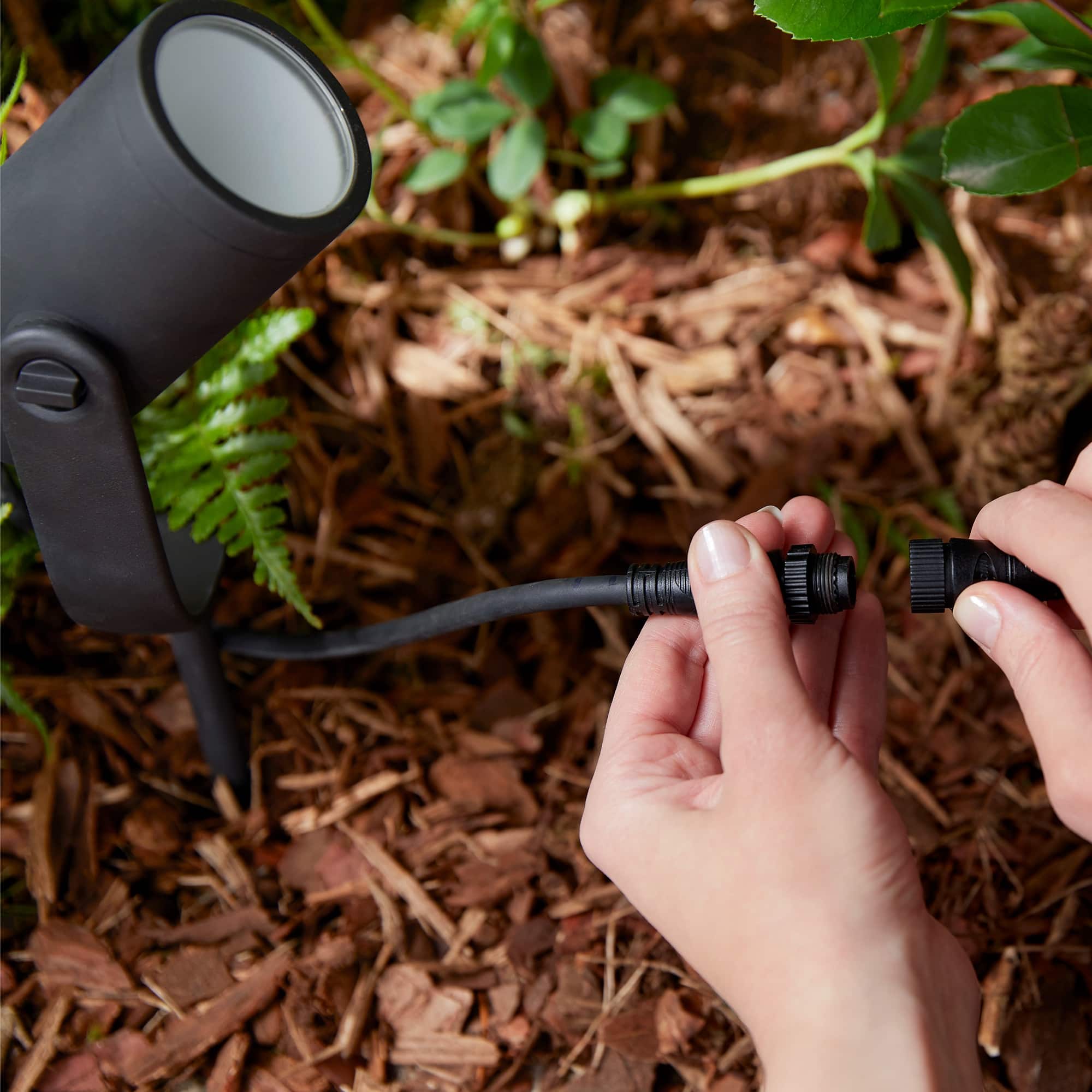 Alt View 13. Philips - Hue Lily Outdoor Spotlight Basekit (3-pack) - White and Color Ambiance.