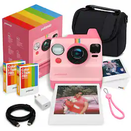Polaroid - Now Generation 3 i-Type Instant Camera + Film (16) + More - Pink