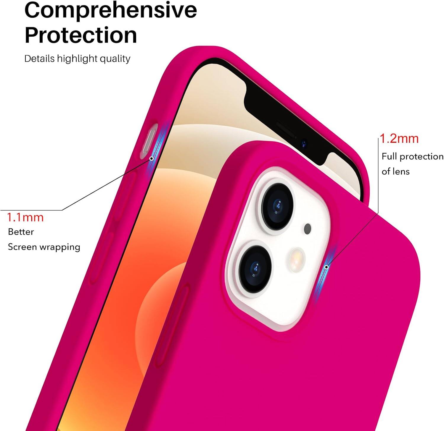 Comprehensive Protection Details highlight quality 1.2mm Full protection of lens 1.1 mm Better Screen wrapping