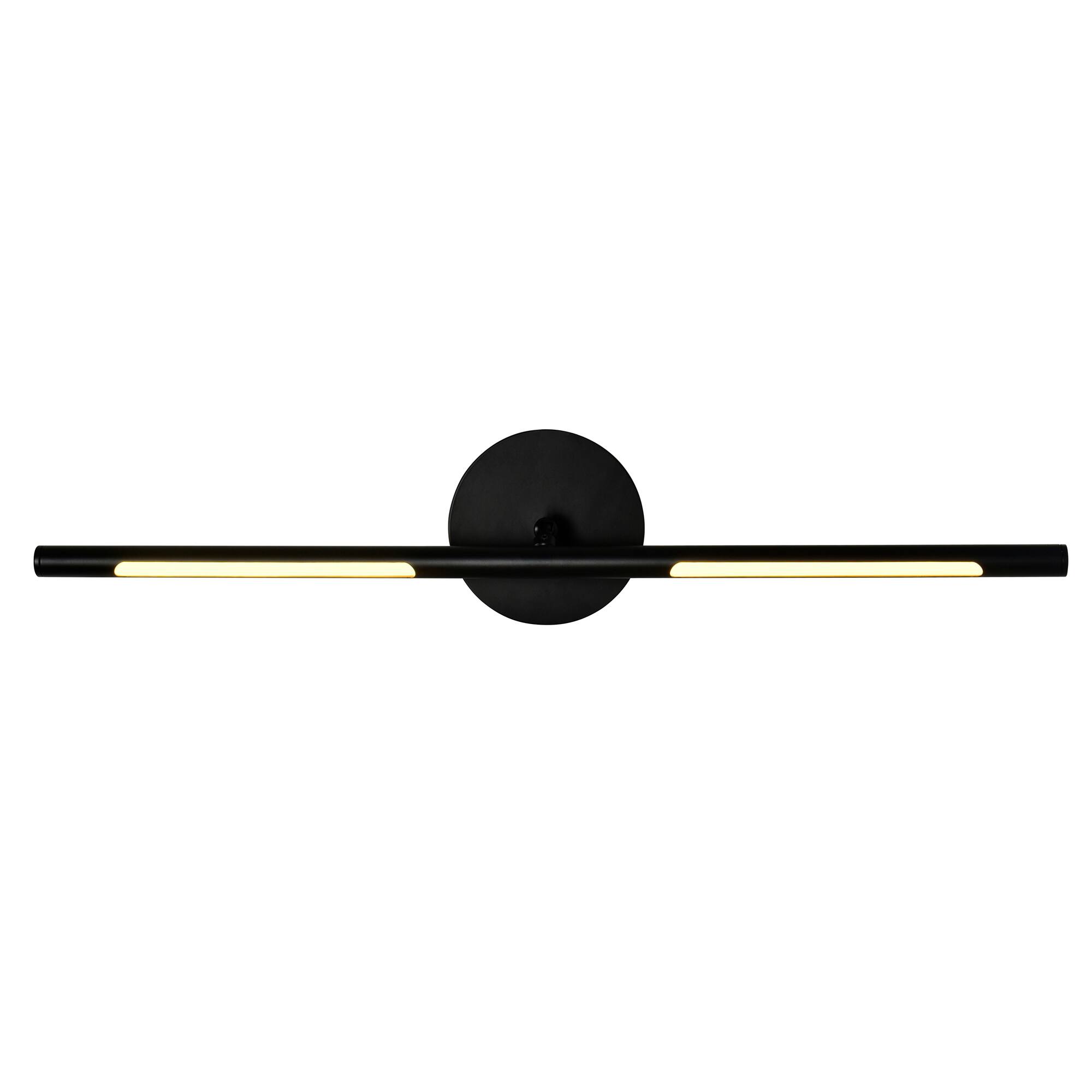 Angle. CWI Lighting - Oskil LED Integrated Wall Light With Black Finish - Black.