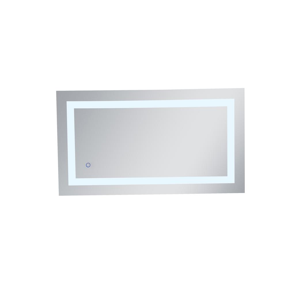 Back. Elegant Decor - Helios 20in x 36in Hardwired LED mirror - Silver.