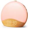 Front. Ecozy - ecozy Wood Grain Sunrise Alarm Clock, White Noise Sound Machine, 26 Soothing Sounds, 17 Night Lights - Wood Grain.