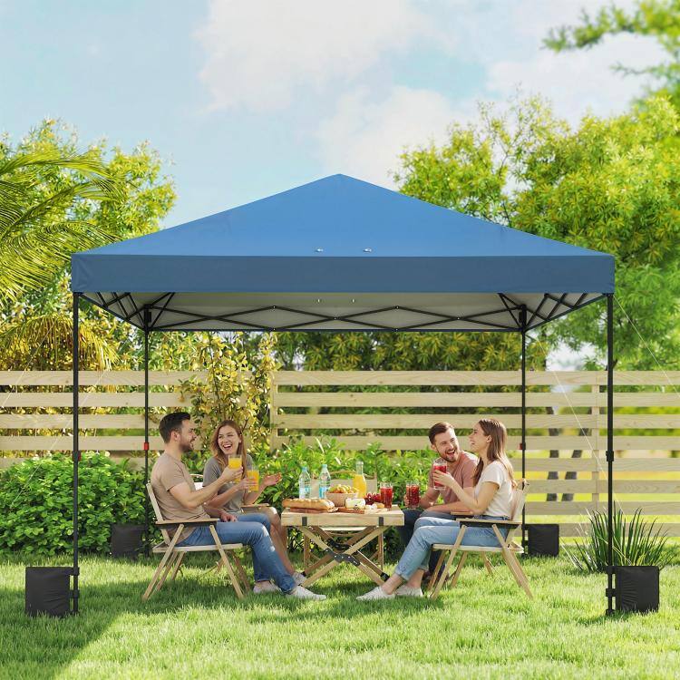 Alt View 9. PULUZ - 10 x 10 ft Pop Up Canopy Tent with One Push Setup, Outdoor Portable Instant Canopy Shelter w/ Roller Bag - Dark Blue.