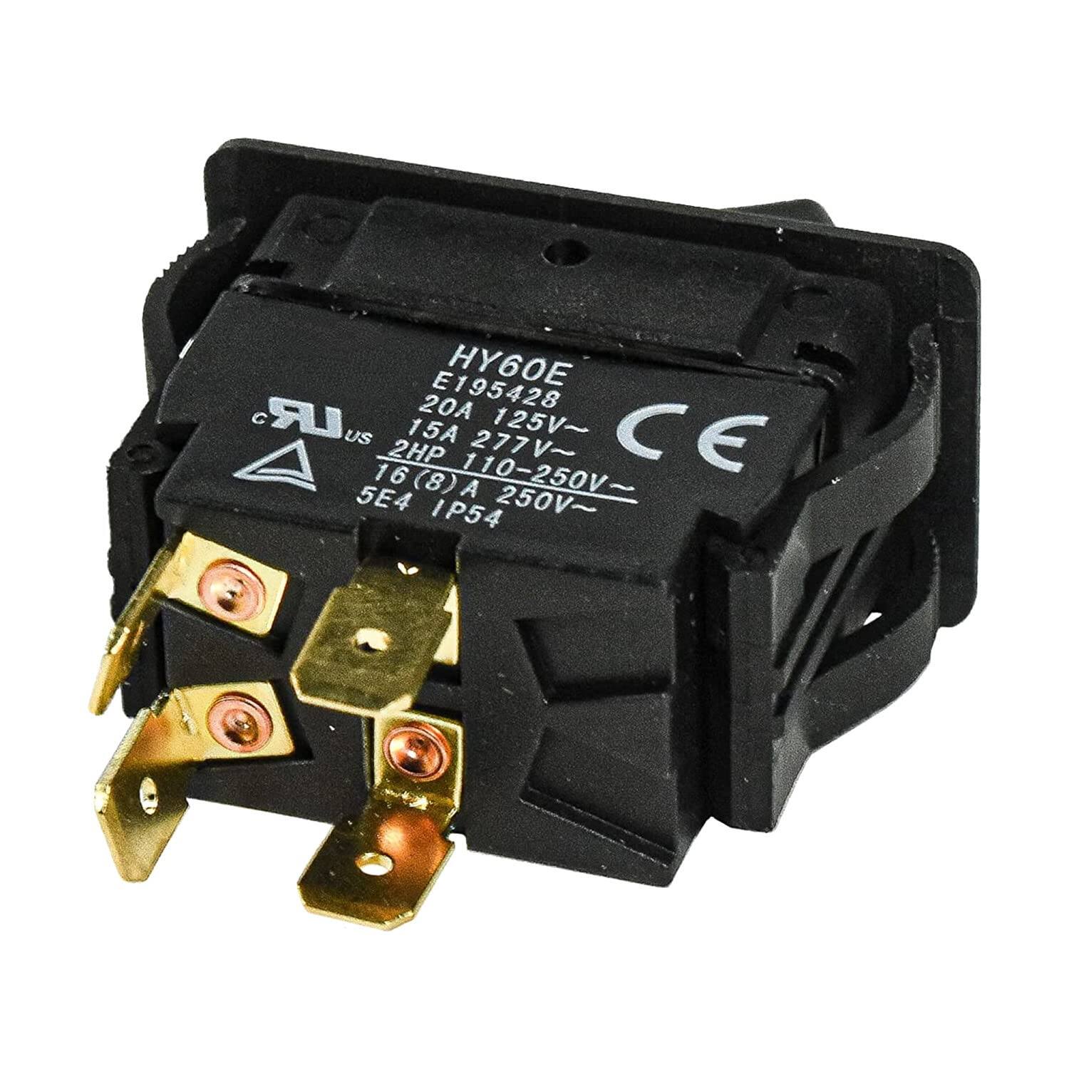 E195428 HY60E LR  
20A 125V~ US  
15A 277V~  
CE  
2HP  
16(8)A  
110-250V  
5E4 IP54  
250V~