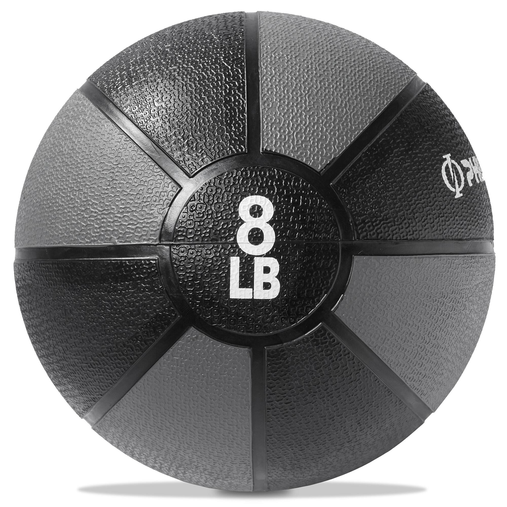 Alt View 1. Philosophy Gym - Medicine Ball - Weighted Fitness Ball - Non-Slip Grip - Black.