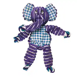 KONG - Floppy Knots Elephant Dog Toy in Small/Medium - Purple|Blue